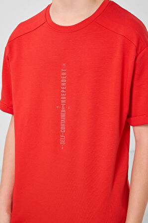 Fiesta Pamuklu Yumuşak Dokulu Oversize Baskılı Erkek Çocuk T-Shirt - 11301