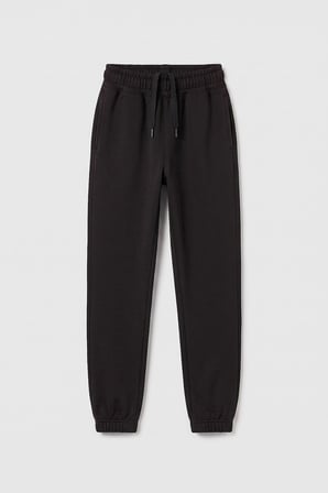Siyah Standart Fit Basic Kız Çocuk Eşofman Alt - 75194