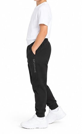 Tommy Life Siyah Standart Fit İnce Erkek Çocuk Eşofman Alt - 11304
