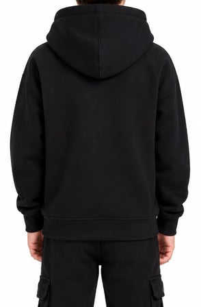 Tommy Life Erkek Garson Çocuk Kapüşonlu Siyah Sweatshirt 11308