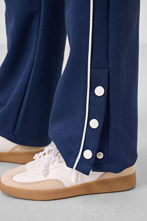 Parlament Geniş Paça Çıt Çıt Detaylı Kız Çocuk Palazzo Pantolon - 75199