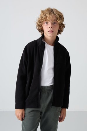 Standart Fit 2li Paket Siyah-Haki Erkek Çocuk Polar Sweatshirt - 11223