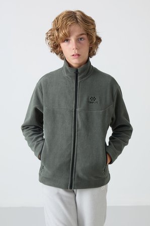 Standart Fit 2li Paket Siyah-Haki Erkek Çocuk Polar Sweatshirt - 11223