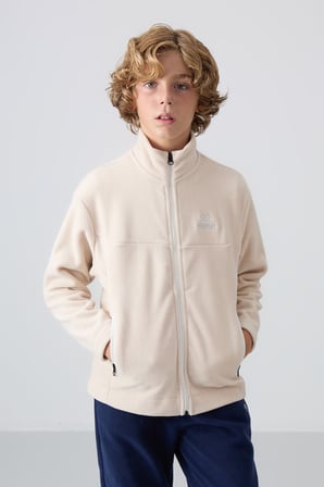 Standart Fit 2li Paket Siyah-Bej Erkek Çocuk Polar Sweatshirt - 11223