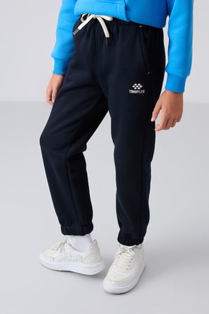 Standart Fit Basic 2li Paket Lacivert-Gri Melanj Erkek Çocuk Eşofman Alt - 11225
