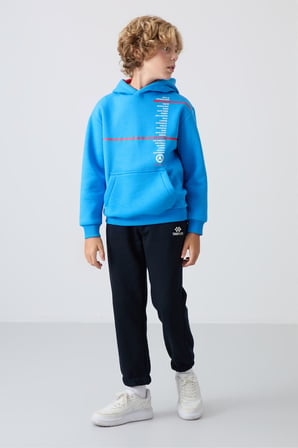 Standart Fit Basic 2li Paket Lacivert-Gri Melanj Erkek Çocuk Eşofman Alt - 11225