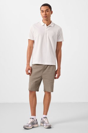 Standart Fit Basic Polo Yaka 2li Paket Siyah-Beyaz Erkek T-Shirt - 87748