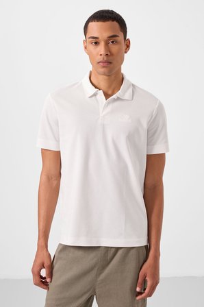 Standart Fit Basic Polo Yaka 2li Paket Siyah-Beyaz Erkek T-Shirt - 87748