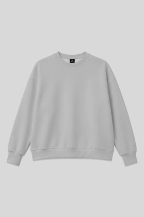 Taş Basic O Yaka Oversize Kadın Sweatshirt - 97053