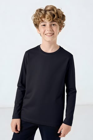 Standart Fit Basic O Yaka 5li Paket Unisex Çocuk T-Shirt - 11329