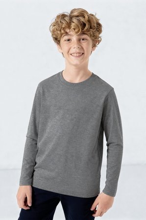 Standart Fit Basic O Yaka 5li Paket Unisex Çocuk T-Shirt - 11329