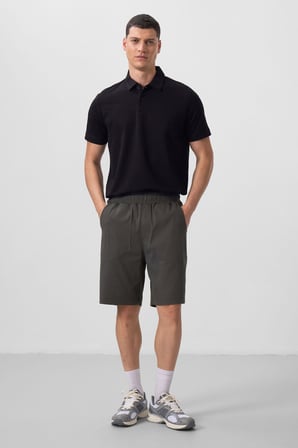 Standart Fit Chino 2li Paket Siyah-Antrasit Erkek Şort - 81290