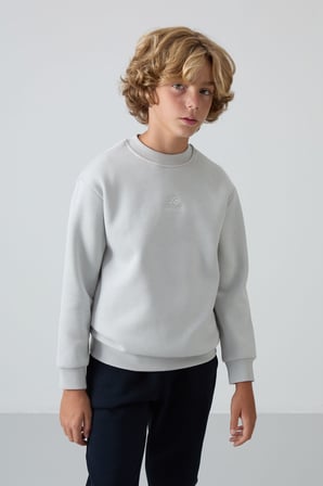 Standart Fit 2li Paket Siyah-Taş Erkek Çocuk Sweatshirt - 11232