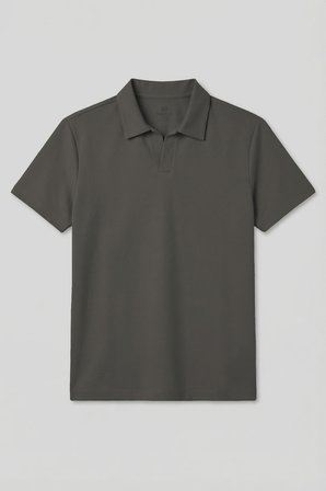 Haki Rahat Form Yumuşak Dokulu Polo Yaka Erkek T-Shirt - 88496