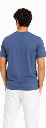 Tommy Life Erkek Bisiklet Yaka Koyu Mavi 88501