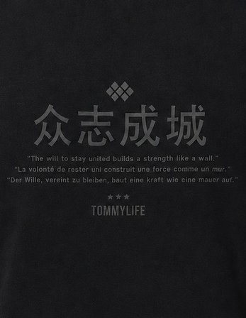 Tommy Life Basic Erkek Tshirt Bisiklet Yaka Siyah 88506