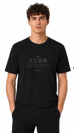 Tommy Life Basic Erkek Tshirt Bisiklet Yaka Siyah 88506
