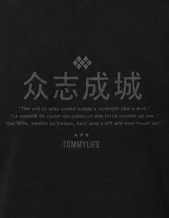 Tommy Life Basic Erkek Tshirt Bisiklet Yaka Siyah 88506