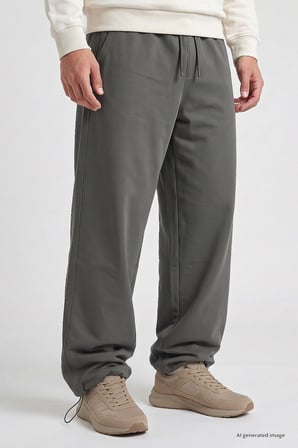 Haki Lastikli Erkek Baggy Eşofman Alt - 82200