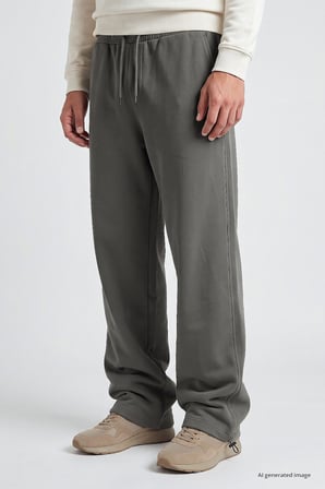 Haki Lastikli Erkek Baggy Eşofman Alt - 82200