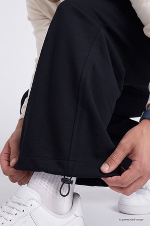 Lacivert Lastikli Erkek Baggy Eşofman Alt - 82200