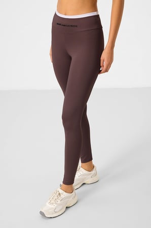 Kahverengi Esnek Standart Fit Performans Kadın Tayt Takım - 95333