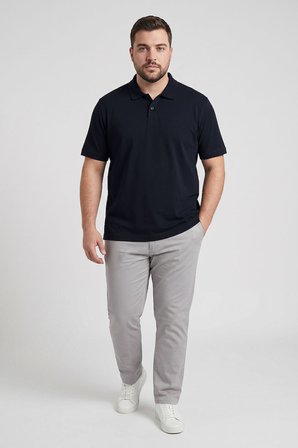 Lacivert Polo Yaka Büyük Beden Battal Erkek T-Shirt - 88511
