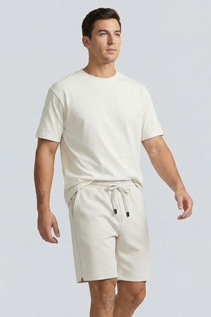 Standart Fit 3lü Paket Ekru-Parlament-Kaktüs Erkek Şort - 81314