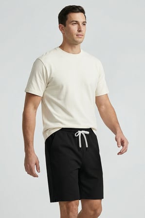 Standart Fit 2li Paket Siyah Erkek Şort - 81314