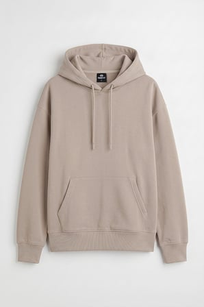 Koyu Bej Standart Kapüşonlu Kanguru Cepli Basic Kadın Sweatshirt - 97321