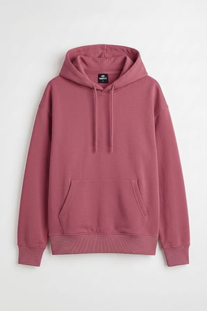 Yaban Gülü Standart Kapüşonlu Kanguru Cepli Basic Kadın Sweatshirt - 97321