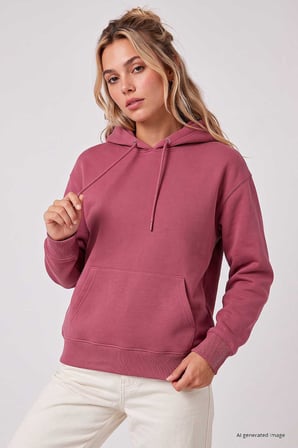 Standart Kapüşonlu 3lü Paket Ekru-Yaban Gülü-Koyu Bej Kadın Sweatshirt - 97321