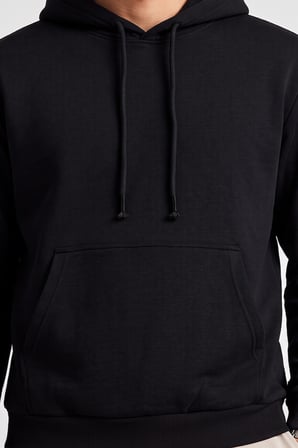 Siyah Standart Kalıp Basic Erkek Sweatshirt - 88513