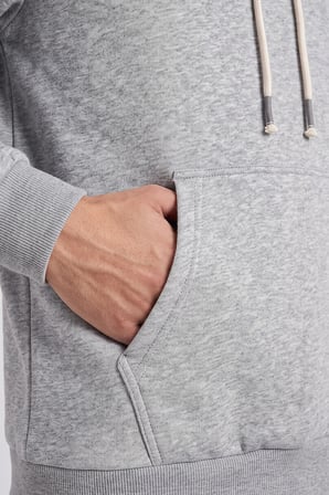 Gri Melanj Standart Kalıp Basic Erkek Sweatshirt - 88513