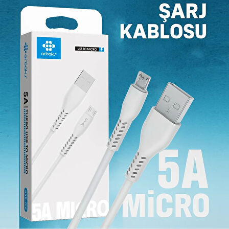 Micro 5A 1M Usb Şarj Kablosu Arbaks ARB-010