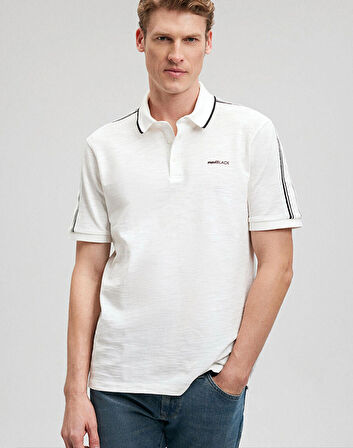 Mavi Düz Kırık Beyaz Erkek Polo T-Shirt DMK.M0611838-70057