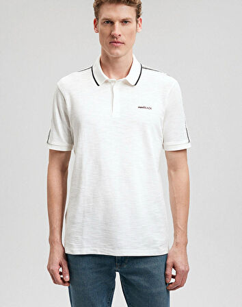 Mavi Düz Kırık Beyaz Erkek Polo T-Shirt DMK.M0611838-70057