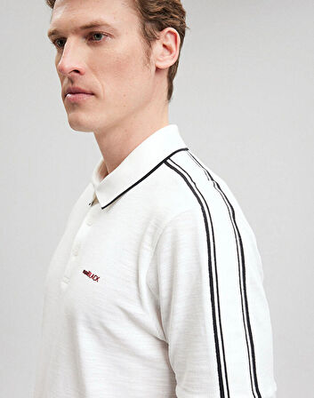 Mavi Düz Kırık Beyaz Erkek Polo T-Shirt DMK.M0611838-70057
