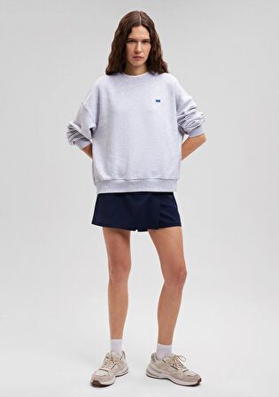 Mavi Bisiklet Yaka Basic Gri Sweatshirt 1S10087-80196