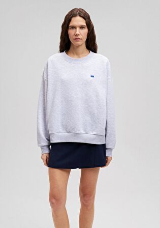 Mavi Bisiklet Yaka Basic Gri Sweatshirt 1S10087-80196