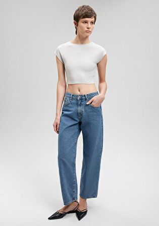 Mavi Gri Crop Triko Top 1710426-86685