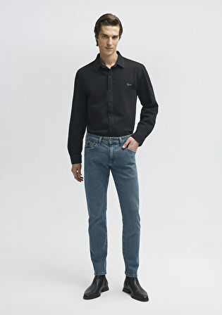 Jake Mavi Black Puslu Vintage Mavi Jean Pantolon 0042286526