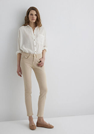 Ada Mavi Premium Krem Gabardin Pantolon 1020586447