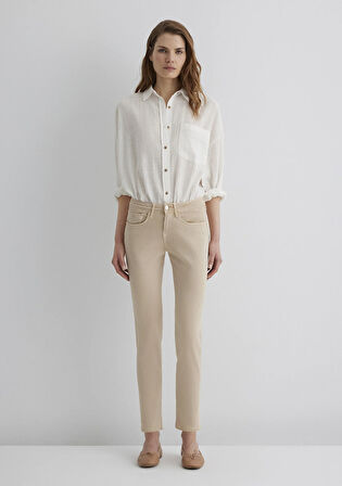 Ada Mavi Premium Krem Gabardin Pantolon 1020586447