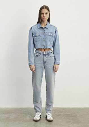 Brenda 90lar İndigo Mavisi Jean Ceket 1110118-86443