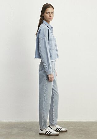 Vivi 90lar Açık Mavi Jean Gömlek 1210244-86442