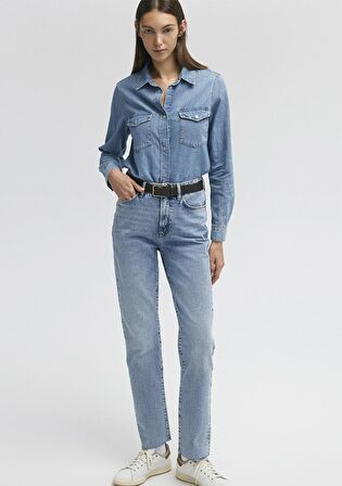 New York Classic Denim Vintage İndigo Mavisi Jean Pantolon 101441-86468
