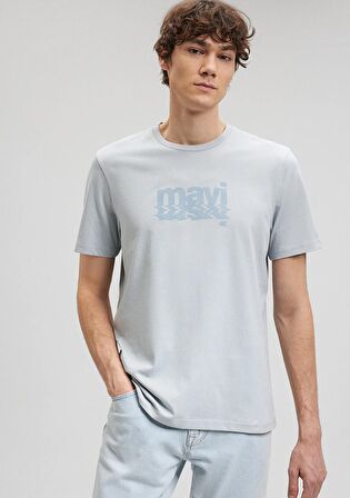 Mavi Logo Baskılı Mavi Tişört 0612000-70802