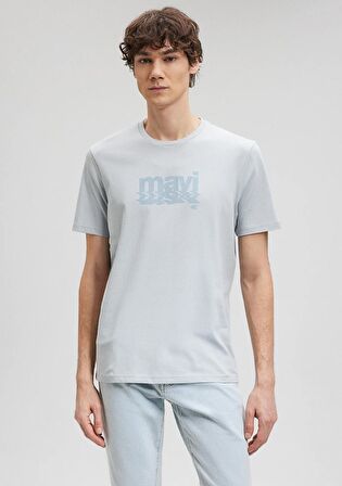 Mavi Logo Baskılı Mavi Tişört 0612000-70802