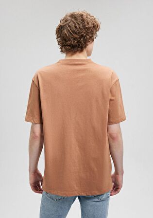 Mavi Bisiklet Yaka Kahverengi Basic Tişört 066248-70277